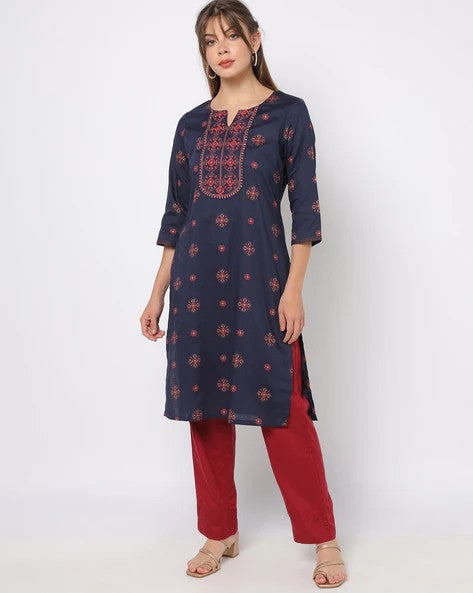 Womens NAVY Color KURTHI