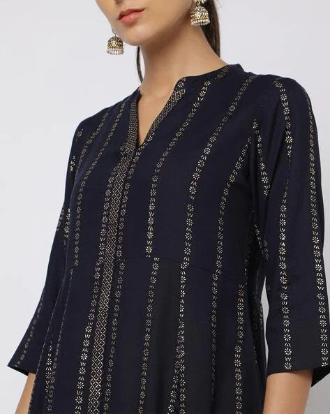 Womens NAVY Color KURTHI