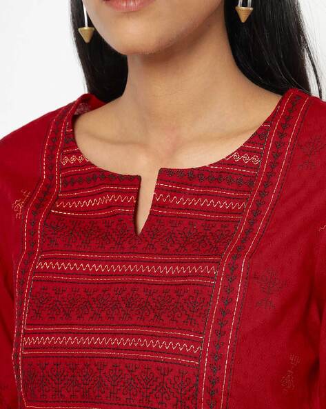 Womens RED Color KURTHI