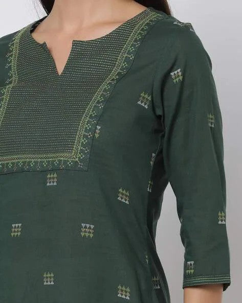 Womens GREEN Color KURTHI