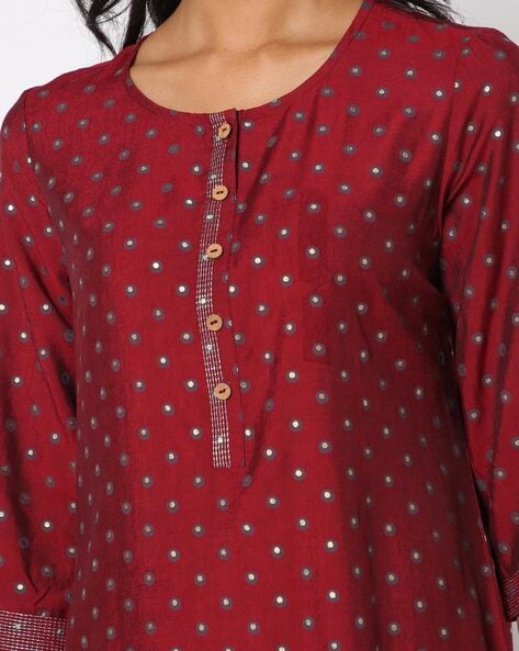 Womens MAROON Color KURTHI