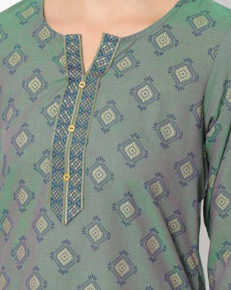 Womens OLIVE Color KURTHI