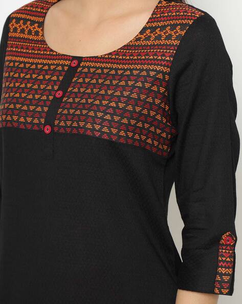 Womens BLACK Color KURTHI
