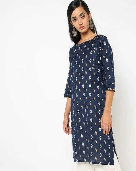 Womens NAVY Color KURTHI