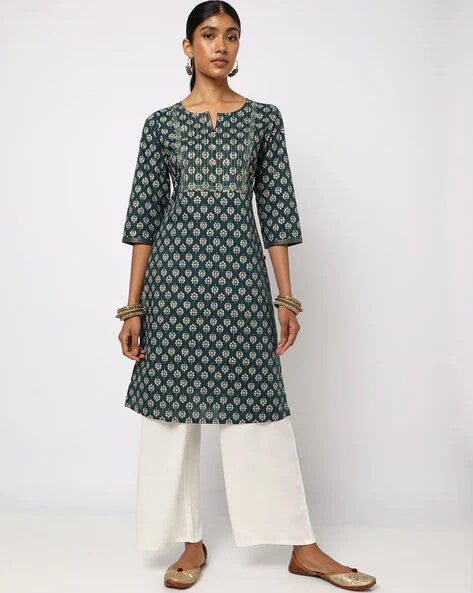 Womens TEAL Color KURTHI