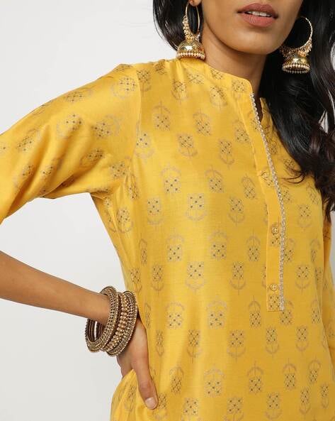 Womens MUSTARD Color KURTHI