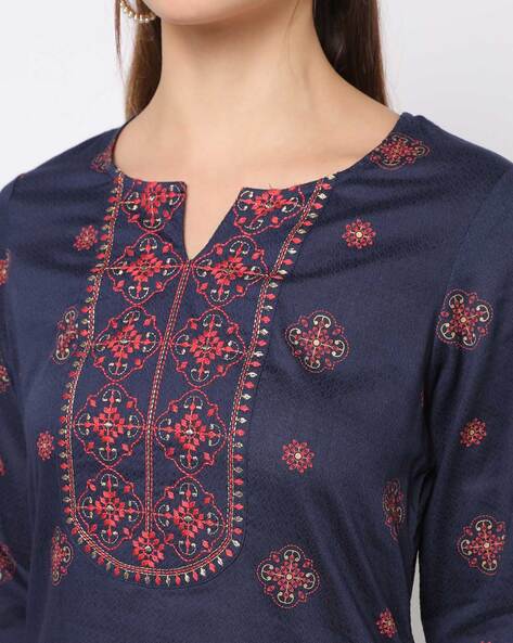 Womens NAVY Color KURTHI