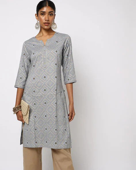Womens LT. GREY Color KURTHI