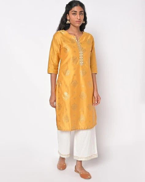Womens MUSTARD Color KURTHI
