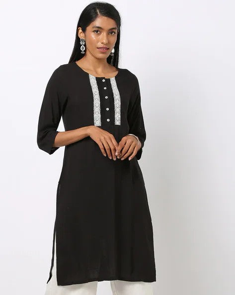 Womens BLACK BLACK Color KURTHI