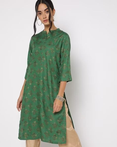 Womens GREEN Color KURTHI