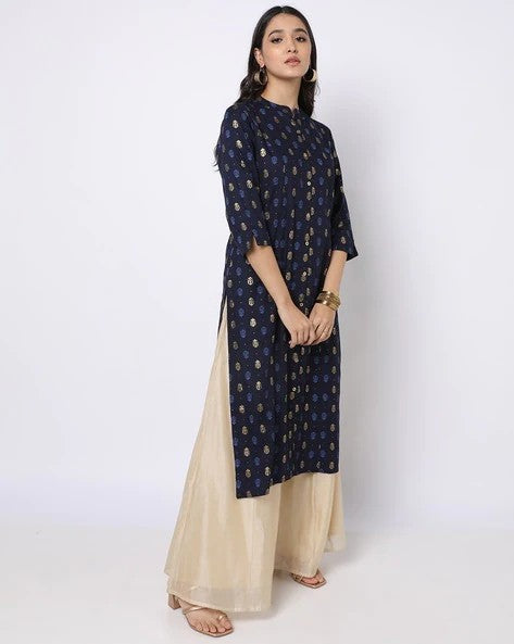 Womens NAVY Color KURTHI