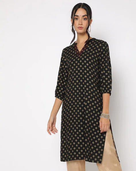 Womens BLACK BLACK Color KURTHI