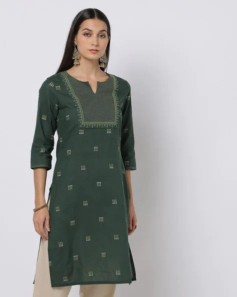 Womens GREEN Color KURTHI
