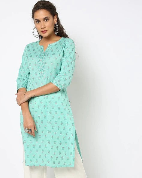 Womens AQUA Color KURTHI