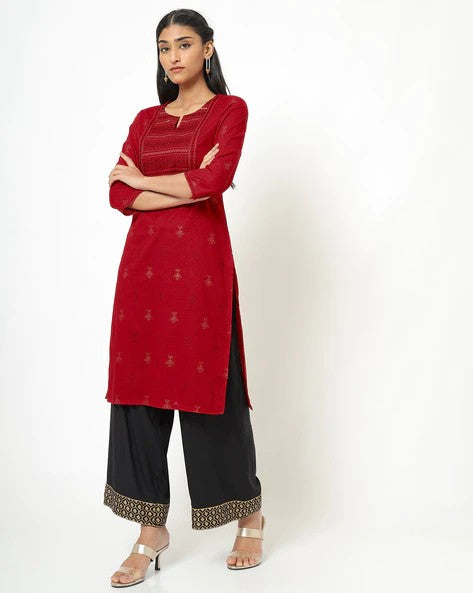 Womens RED Color KURTHI