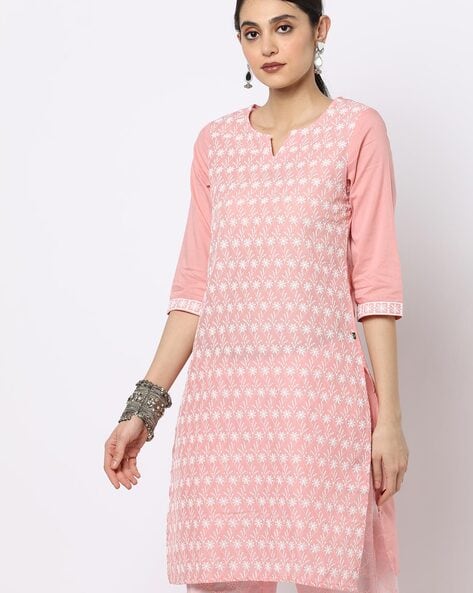 Womens PEACH Color KURTHI