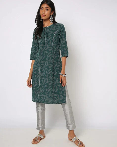 Womens DARK GREEN Color KURTHI