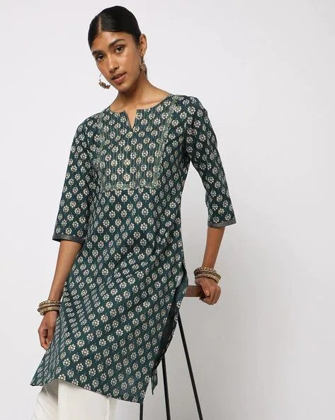 Womens TEAL Color KURTHI