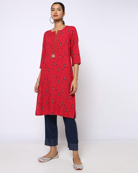 Womens RED Color KURTHI
