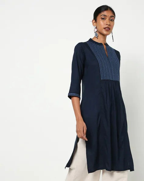 Womens NAVY Color KURTHI