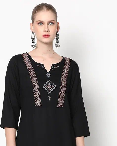 Womens BLACK Color KURTHI