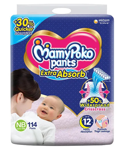 MamyPoko Extra Absorb Pants Style Diaper - NEW BORN