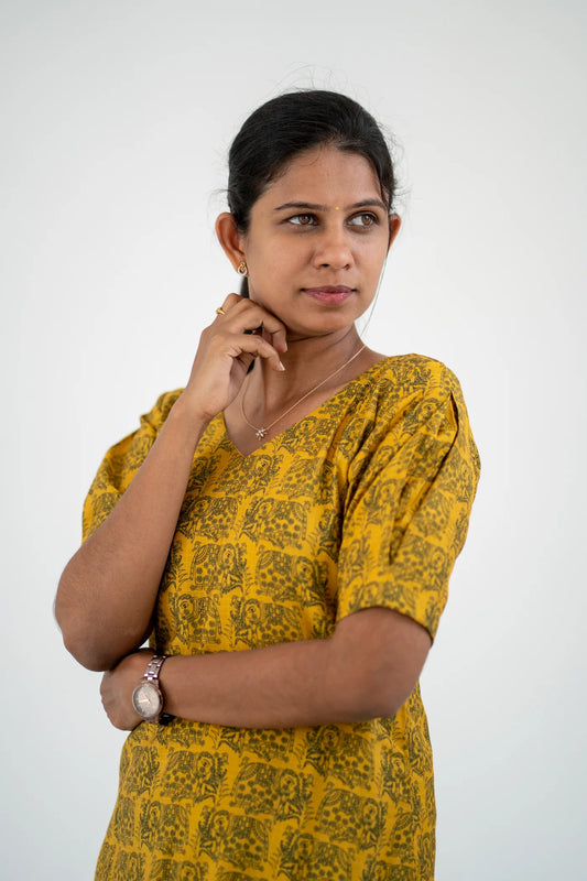 Eilaa - Amber Bloom Banaras Top