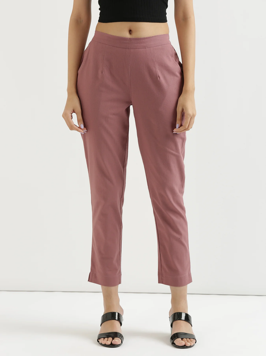 Everyday Cotton Pants - Rose Taupe