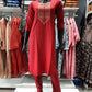 235245RED - Womens KURTHI SET