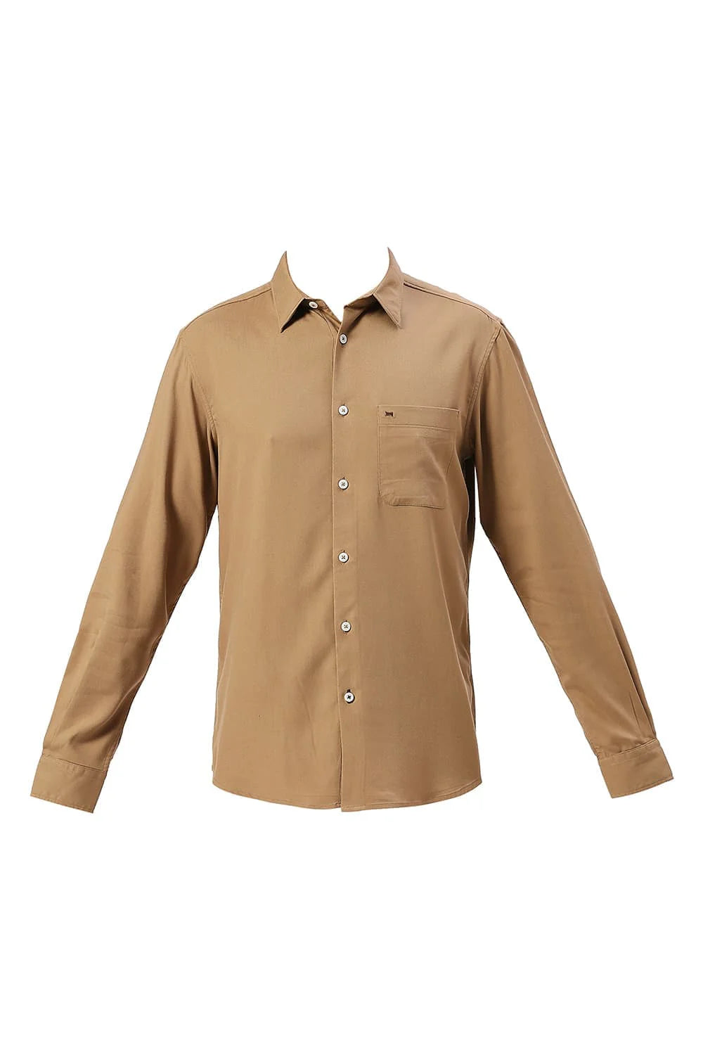 Basics Mens KHAKI SLIM PLAIN SHIRT - 24BSH53520