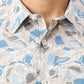 Basics Mens LT BROWN SLIM PRINT SHIRT - 24BSH54874