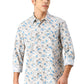 Basics Mens LT BROWN SLIM PRINT SHIRT - 24BSH54874