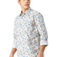 Basics Mens LT BROWN SLIM PRINT SHIRT - 24BSH54874