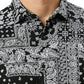 Basics Mens BLACK SLIM PRINT SHIRT - 24BSH55123