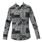 Basics Mens BLACK SLIM PRINT SHIRT - 24BSH55123