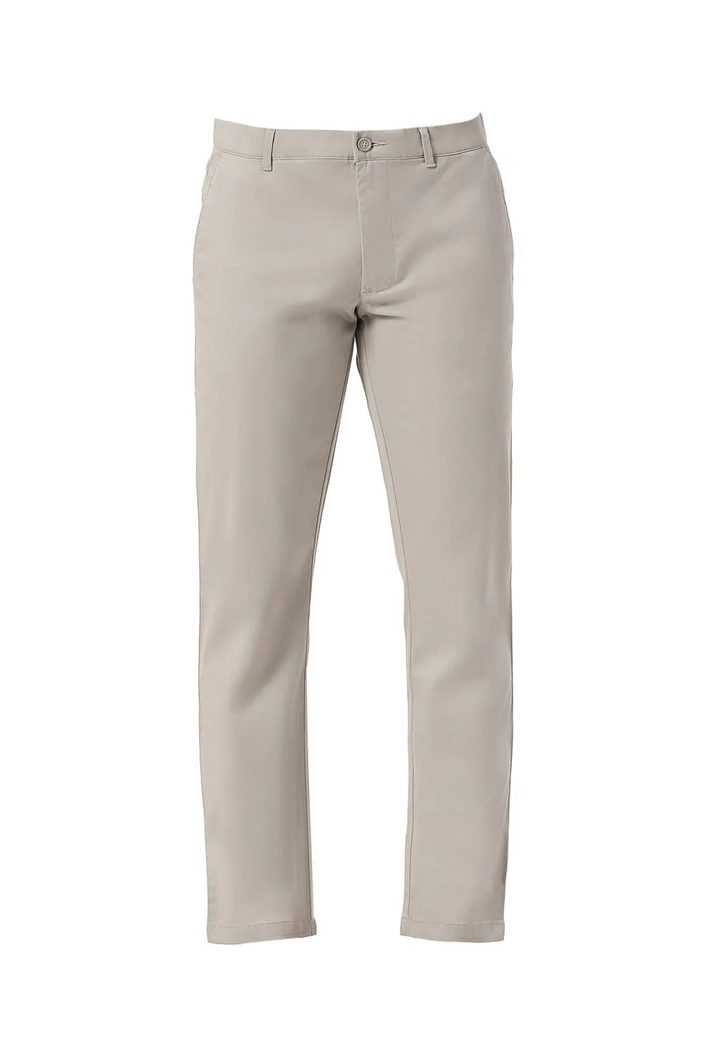 Basics Mens LT GREY TAPERED SELF TROUSER - 24BTR54994