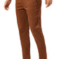 Basics Mens DK BROWN TAPERED SELF TROUSER - 24BTR55017