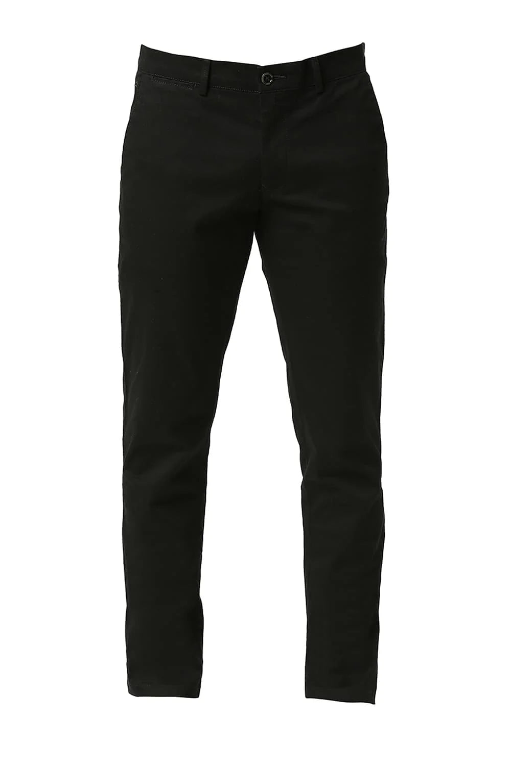 Basics Mens BLACK TAPERED SELF TROUSER - 24BTR55059