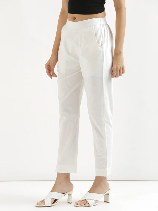 Everyday Cotton Pants - White