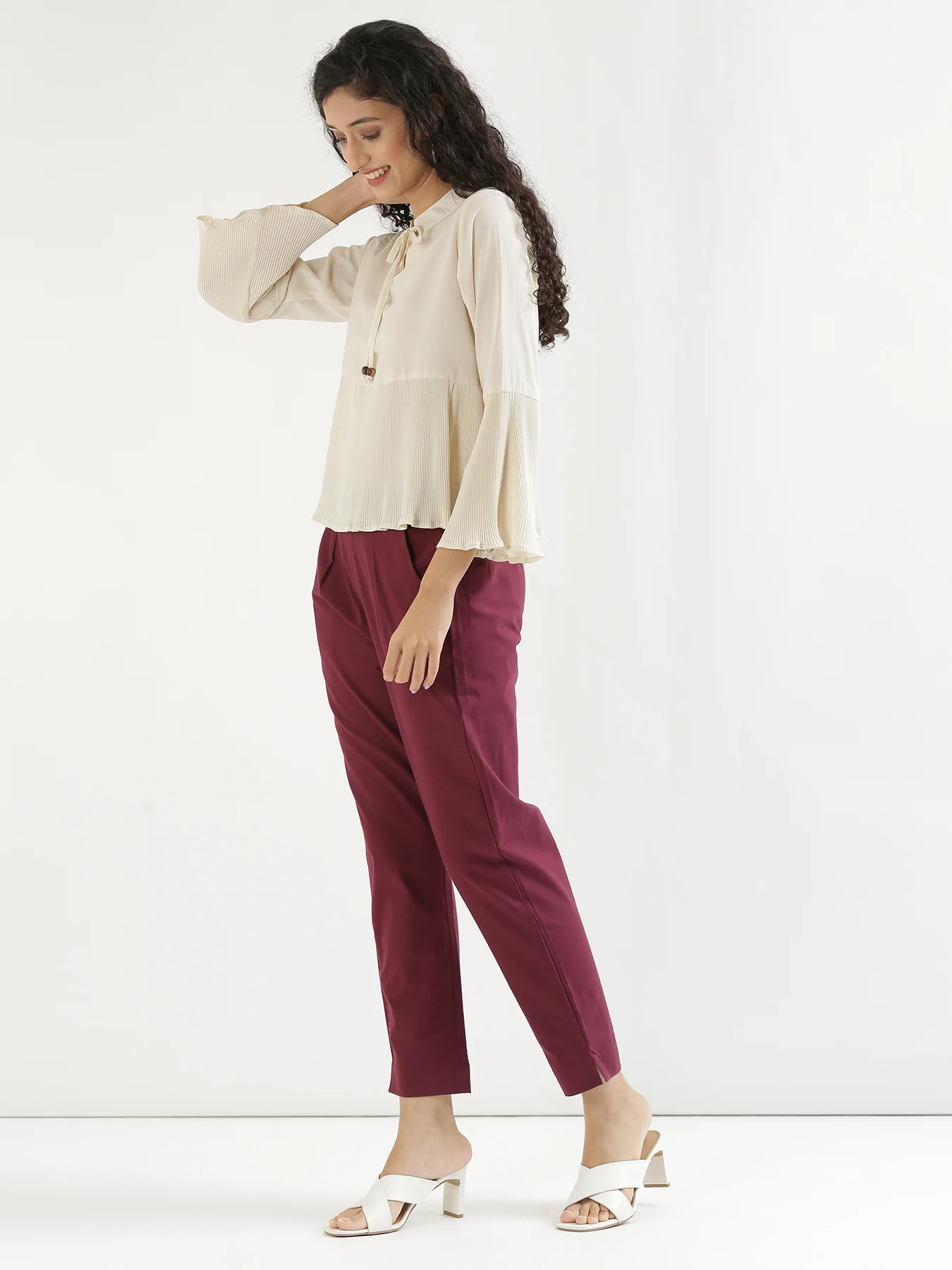 Everyday Cotton Pants - Wine