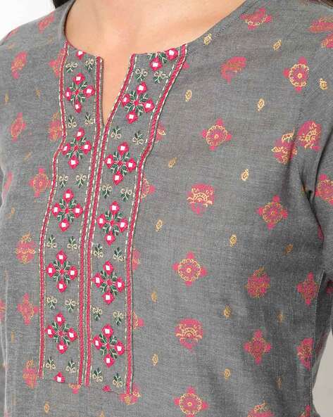 Womens GREY Color KURTHI