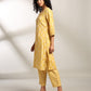 Women Block Print Straight Kurta with Pants - 443053819001