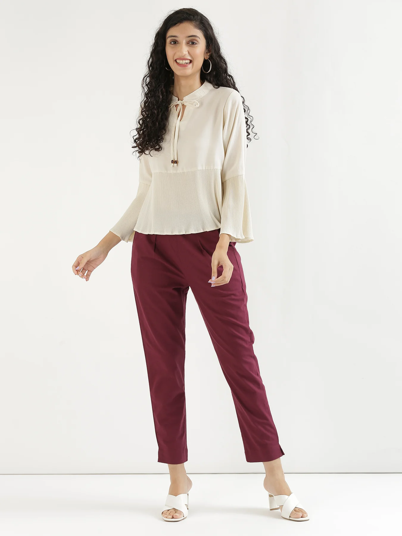 Everyday Cotton Pants - Wine