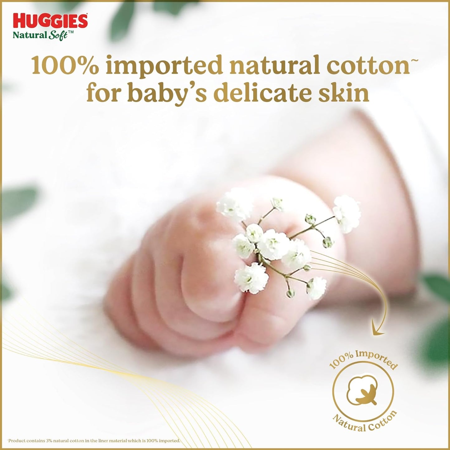 Huggies Natural Soft Premium Baby Diaper Pants, Our No.1 Soft Pants, New Born/Extra Small (XS) Size (0-5 Kgs), Pack of 76 | Cloud Softness All over with India's 1st Cloud Touch Belt