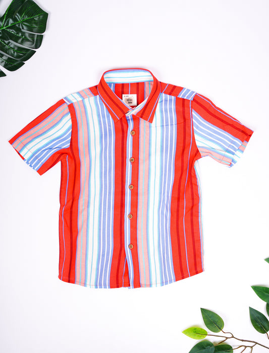 2404LDBSH0109 Boys Shirt Multi Half Sleeve