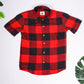 2404LDBSH0108 Boys Shirt Red Half Sleeve