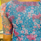 Eilaa - Blue Floral Organza Top