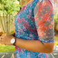 Eilaa - Blue Floral Organza Top
