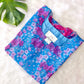 Eilaa - Blue Floral Organza Top